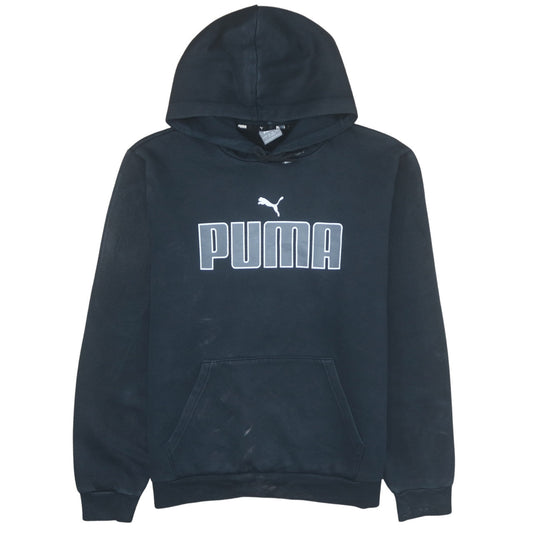Puma Mens Black Pullover Hoodie L Sports Fleece Sweatshirt