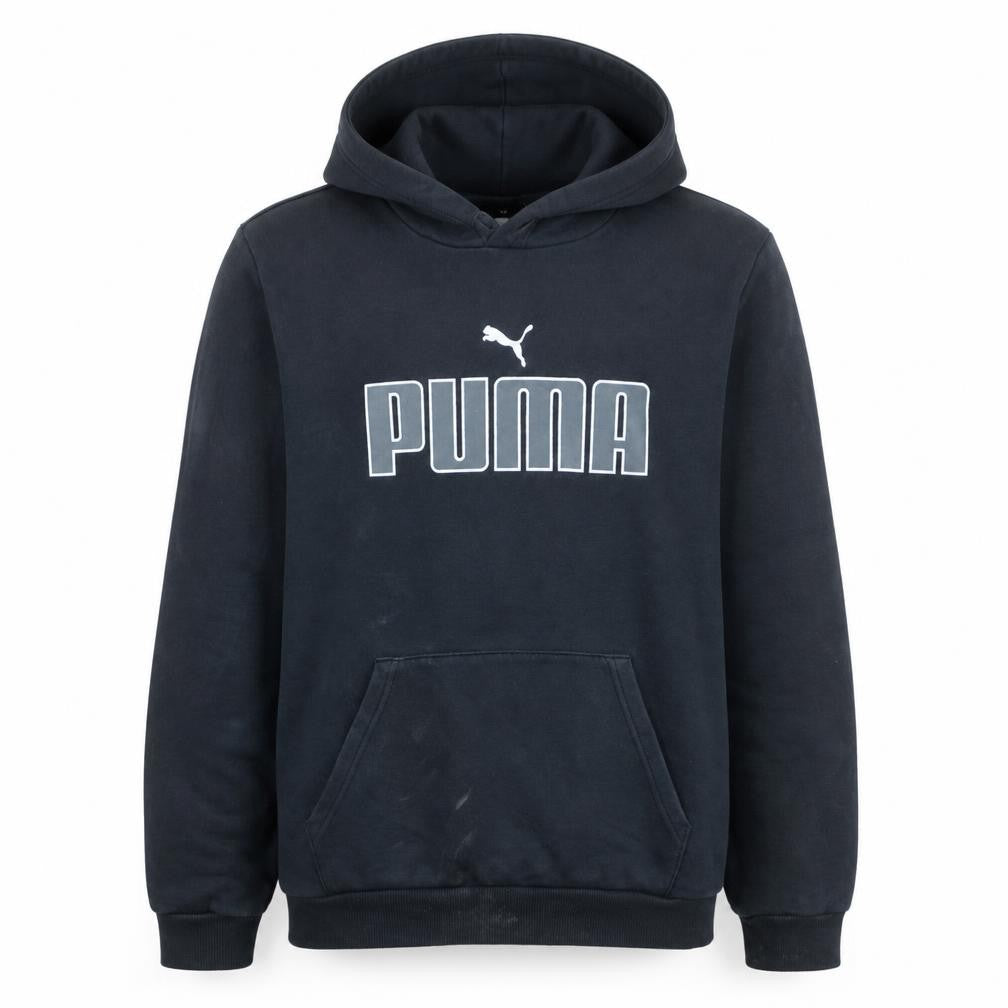 Puma Mens Black Pullover Hoodie L Sports Fleece Sweatshirt