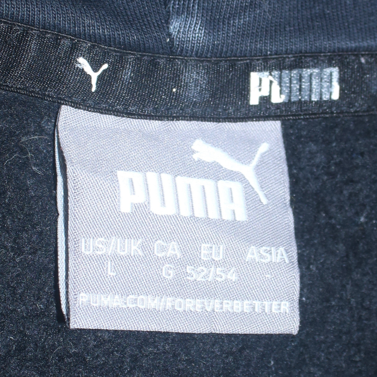 Puma Mens Black Pullover Hoodie L Sports Fleece Sweatshirt