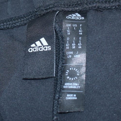 Adidas Womens Black Jogger Trousers L Logo Sports Pants