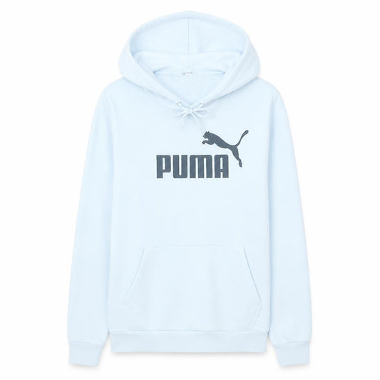 Puma Women White Pullover Hoodie Medium Logo Hooded Sweatshirt