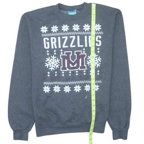 Champion Women Grey Grizzlies Crew Neck Fleece Sweatshirt Size S