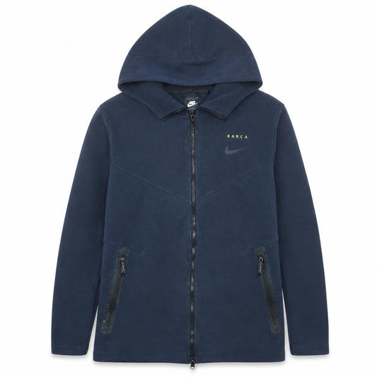 Nike Men’s Blue Full Zip Hoodie L Logo Fleece Sportswear