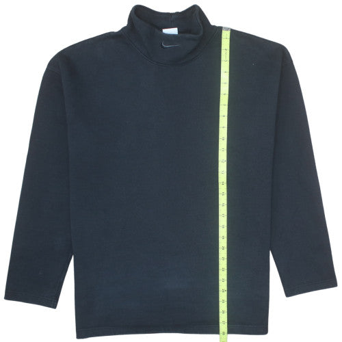 Nike Men's Black Roll Neck Cotton Sweatshirt Small