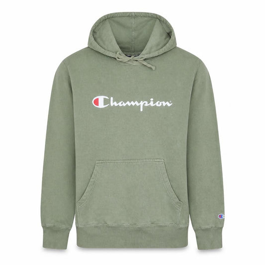 Champion Men's Green Pullover Hoodie S Logo Fleece Athleticwear