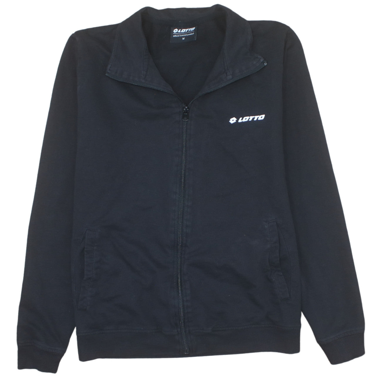 Lotto Men's Black Full Zip Sweatshirt Jacket Size M