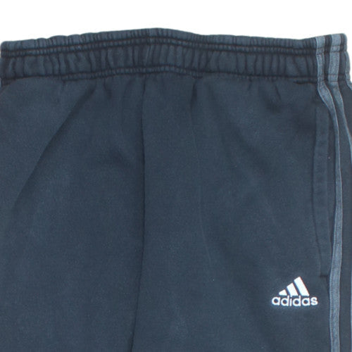 Adidas Men's Black Jogger Trousers M Regular Fit Fleece