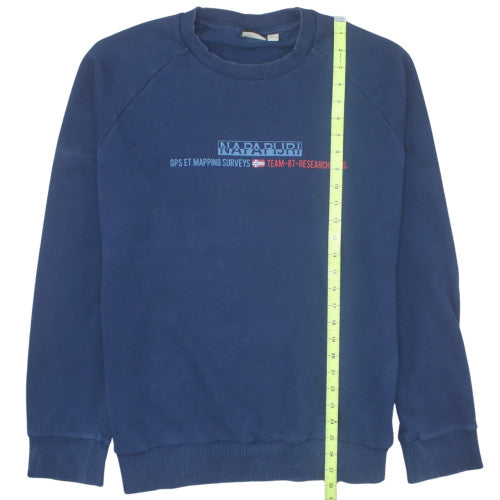 Napapijri Men's Blue 2XL Crew Neck Pullover Sweatshirt