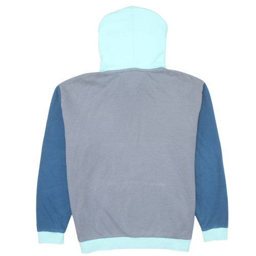 Quiksilver Boys Blue Grey Pullover Hoodie Size L Cotton Blend
