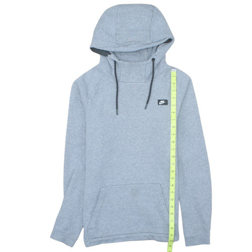 Nike Men's Grey Pullover Hoodie Small Regular Fit Logo Sweatshirt