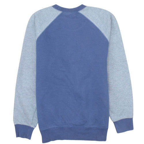 Carhartt Men’s Blue Crew Neck Pullover Logo Sweatshirt M