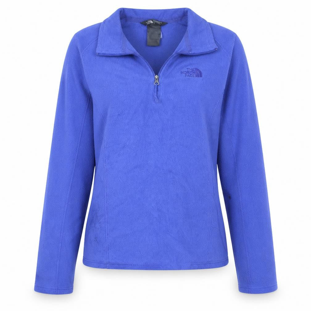 The North Face Womens Blue Fleece Pullover Sweatshirt Size M 1/2 Zip