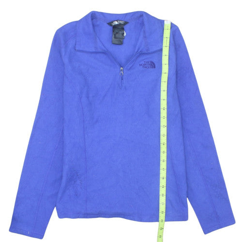 The North Face Womens Blue Fleece Pullover Sweatshirt Size M 1/2 Zip