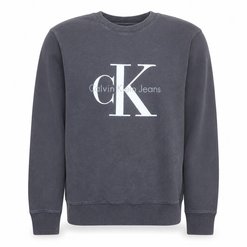 Calvin Klein Jeans Men's Grey Logo Sweatshirt Size S Pullover