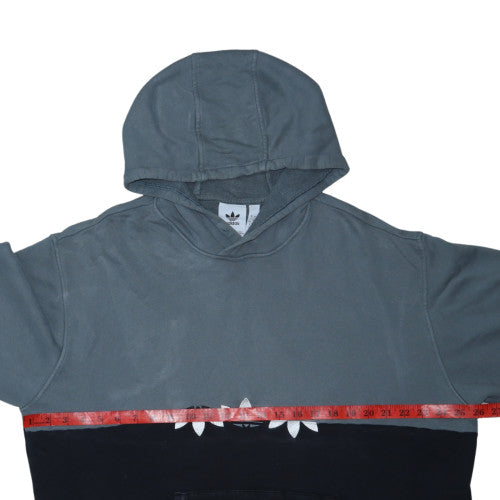 adidas Mens Grey Pullover Hoodie L Regular Fit Fleece
