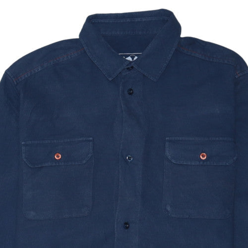 Red Bull KTM Racing Team Men's Blue Button-Up Cotton Shirt Medium
