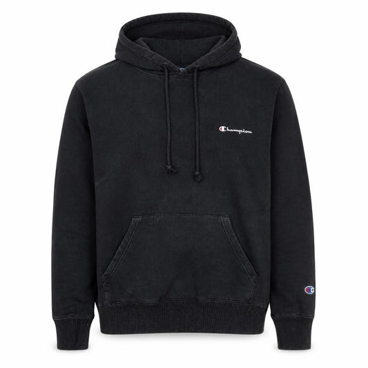 Champion Men's Black XL Pullover Hoodie with Logo and Kangaroo Pocket