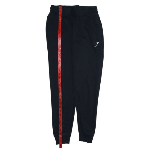 Gymshark Men's Black Joggers S Regular Fit Cotton Blend