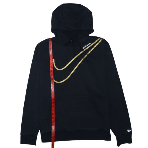 Nike Women’s Black Gold Logo Pullover Hoodie Size L