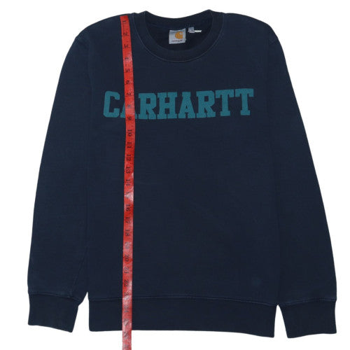 Carhartt Men's Blue College Crew Neck Sweatshirt Size S