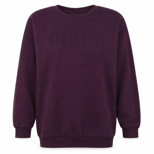 Puma Womens Burgundy Sweatshirt Size 10 Crew Neck Pullover