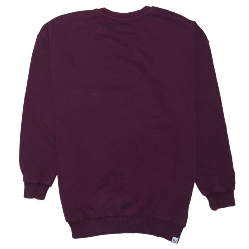 Puma Womens Burgundy Sweatshirt Size 10 Crew Neck Pullover