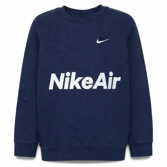 Nike Boys Blue Crew Neck Pullover Sweatshirt L 147-158cm Logo Print