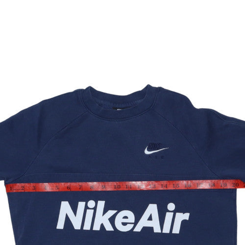 Nike Boys Blue Crew Neck Pullover Sweatshirt L 147-158cm Logo Print