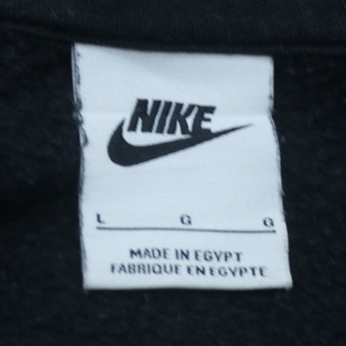 Nike Men's Black Pullover Hoodie L Logo Fleece Sportswear