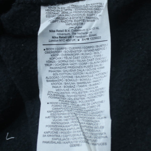 Nike Men's Black Pullover Hoodie L Logo Fleece Sportswear
