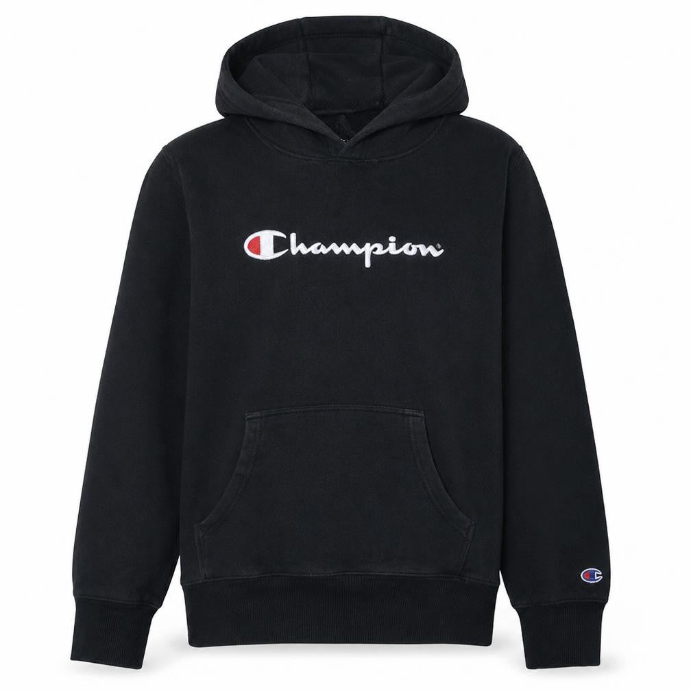 Champion Men's Black XL Pullover Hoodie with Logo Design