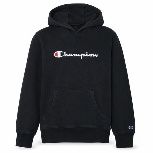 Champion Men's Black XL Pullover Hoodie with Logo Design