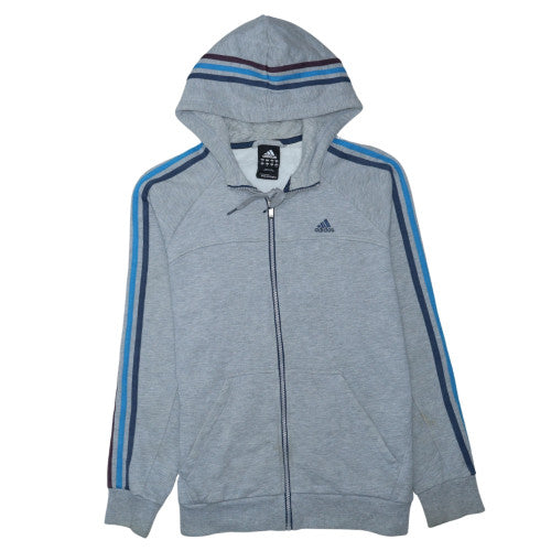 Adidas Mens Grey Full Zip Hoodie Medium Sportswear