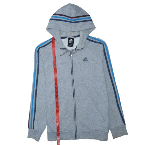 Adidas Mens Grey Full Zip Hoodie Medium Sportswear