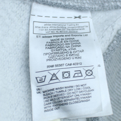 Adidas Mens Grey Full Zip Hoodie Medium Sportswear