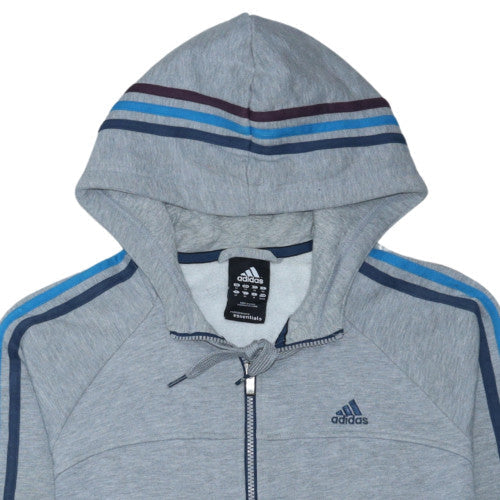 Adidas Mens Grey Full Zip Hoodie Medium Sportswear