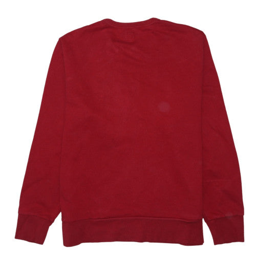 GAP Womens Red Crew Neck Pullover Sweatshirt Size L Cotton Blend