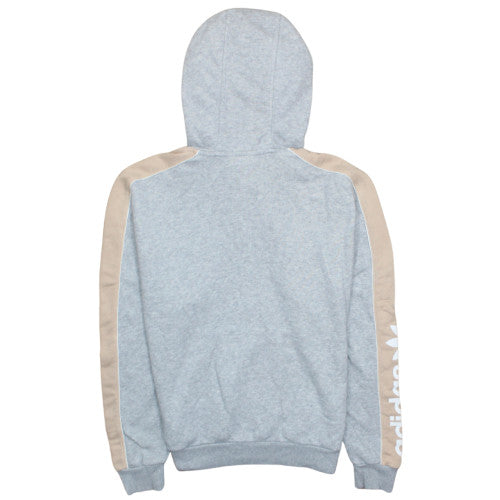 Adidas Women's Grey Beige 1/4 Zip Hooded Pullover XS Sweatshirt