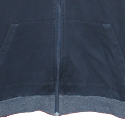 Hugo Boss Men's Blue Full Zip Hoodie Sweatshirt L Cotton Blend
