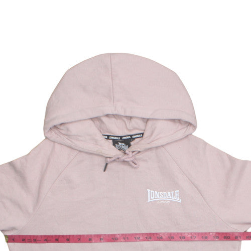 Lonsdale Women’s Pink Pullover Hoodie Size 12 Cotton Blend