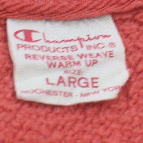 Champion Men's Red Reverse Weave Crew Neck Sweatshirt Large Vintage