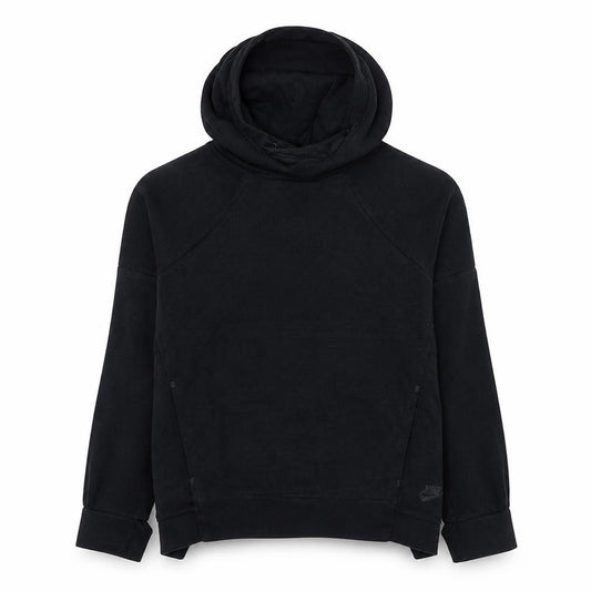 Nike Men's Black Pullover Hoodie High Neck Size M Fleece Sweatshirt