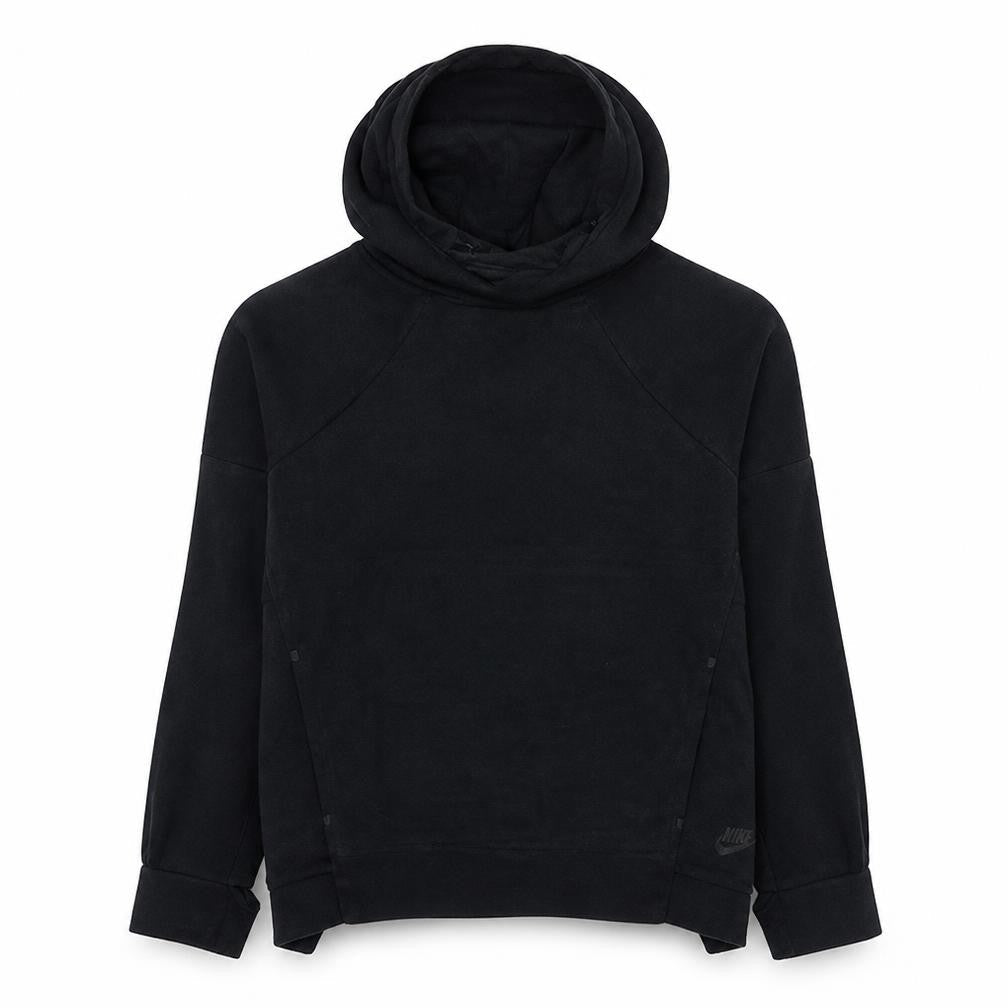 Nike Men's Black Pullover Hoodie High Neck Size M Fleece Sweatshirt