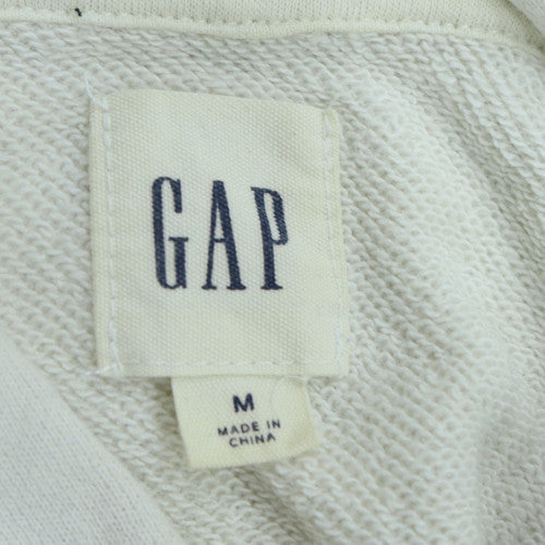 GAP Women White Hooded Pullover Hoodie Size M Cotton Blend