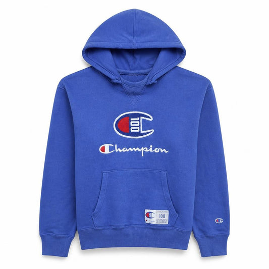 Champion Men's Blue Medium Pullover Hoodie Sweatshirt