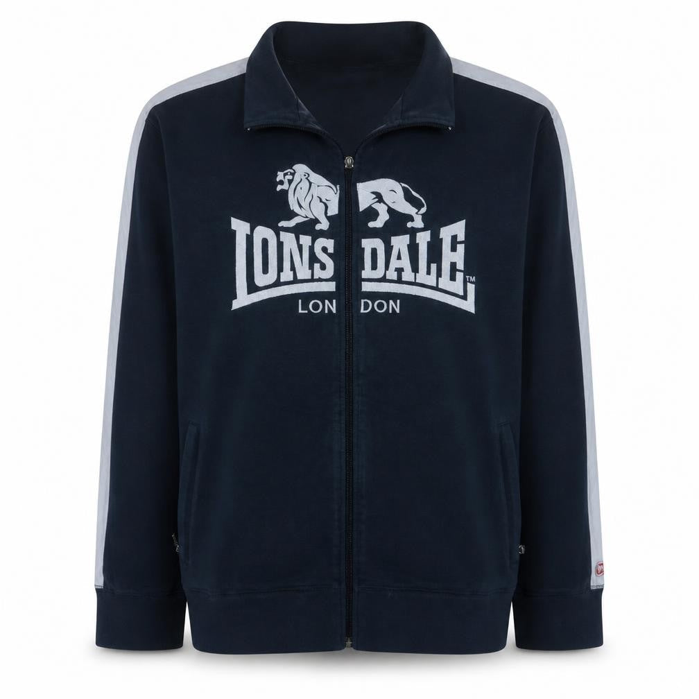 Lonsdale Men's Blue Full Zip Logo Sweatshirt XL