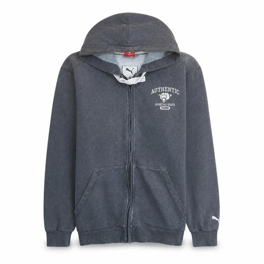 Puma Mens Grey XL Full Zip Hoodie Sweatshirt Authentic Sportswear