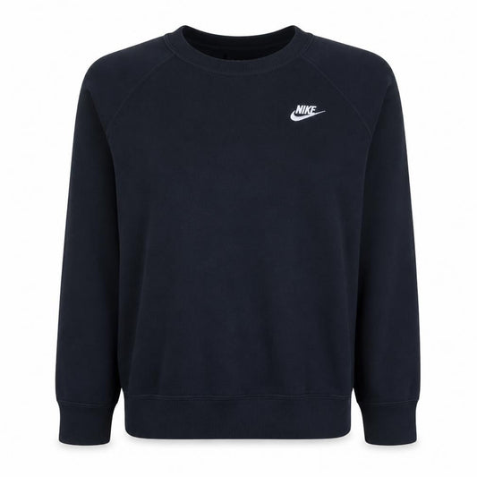 Nike Womens Black L Sweatshirt Crew Neck Pullover Cotton Blend
