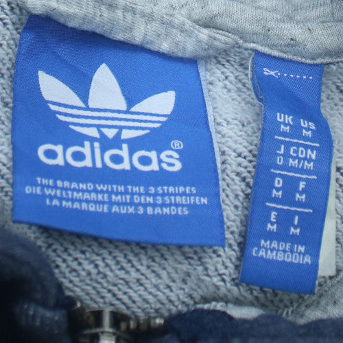 Adidas Mens Blue Full Zip Hoodie Size M Hooded Sweatshirt