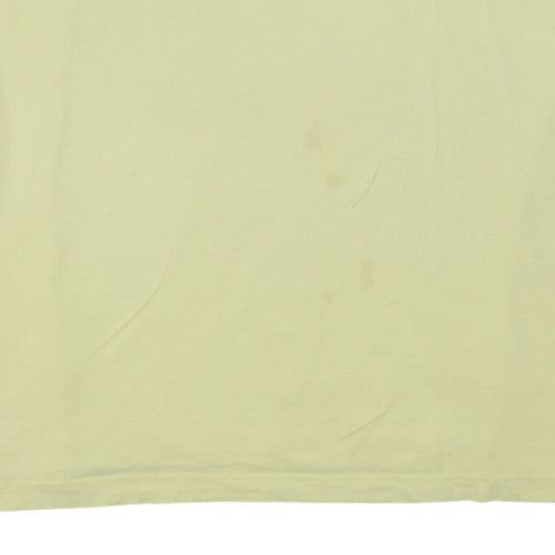 Chaps Men's Yellow Cotton Crew Neck Pocket T-Shirt XXL